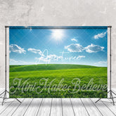 Aperturee - Grassland Blue Sky Cloud Spring Backdrop For Photo